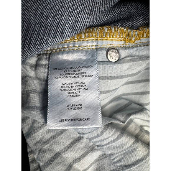 Cabi Skinny Jeans Womens 8 Dark Wash Raw Hem Distressed Denim 4150 Indigo - Picture 8 of 8